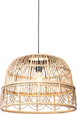 Produktbild von QAZQA - Orientalisch Orientalische Hängelampe I Pendellampe I Pendelleuchte Rattan 44 cm - Michelle I Wohnzimmer I Schlafzimmer - Rund - LED geeignet E27
