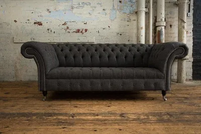 Obrázok produktu pre Chesterfield – textilná sedačka, trojsedák, čalúnené sedačky, dizajn, látkové sedačky
