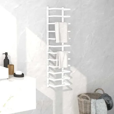 Produktbild von The Living Store Handtuchständer Weiß 24x12x96 cm Stahl