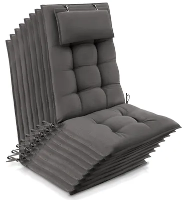 Produktbild von Beautissu 8er Set Sun-HL Hochlehner Auflage 120x50x8cm Taupe