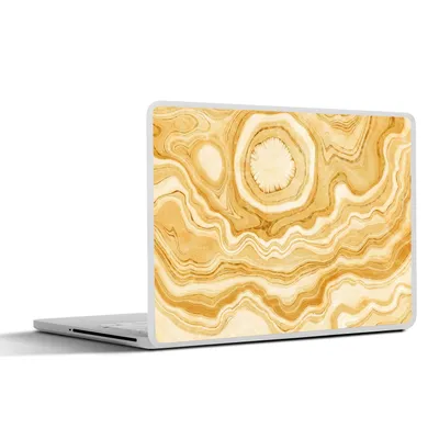 Produktbild von MuchoWow® Laptop Aufkleber Sticker Cover Achat - Edelsteine - Gold 31x22.5 cm - Laptop-Deko