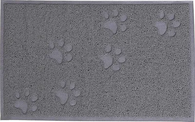 Image de lionto Tapis de litière pour chats, tapis hygiénique pour bac à litière et gamelle, lavable et antidérapant, 32x45 cm, gris