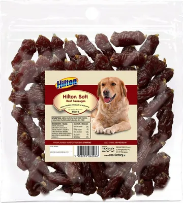 Immagine prodotto di HILTON crocchette per cani, salsicce morbide con manzo, 500g