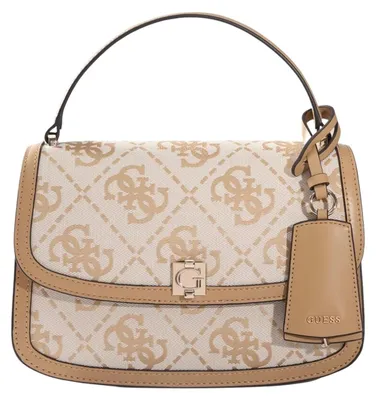 Image de Guess Sac à Rabat Audrey Monogramme Beige Logo