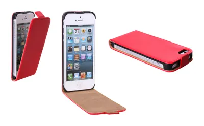 Produktbild von Flip Case für Apple iPhone 5 rot ultra slim