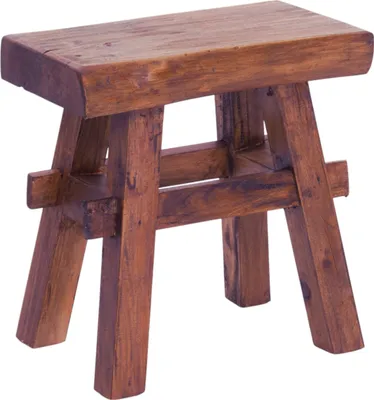Produktbild von HOLZ HOCKER "VINTAGE 40" | Hartholz, 43x45 cm (HxB) | Sitzhocker | Farbe: 02 hellbraun