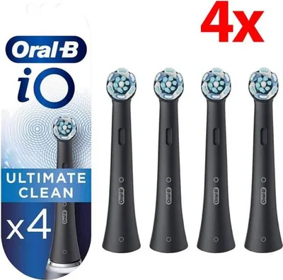 Obrázok produktu pre Oral-B Replaceable toothbrush heads | iO UltimateClean | Heads | For adults | Number of brush heads included 4 | Black
