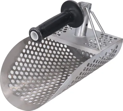 Image de Plage Sable Scoop M?tal de d?tection Outil de chasse D?tecteur Hexa?drique en acier inoxydable Sable Scoop
