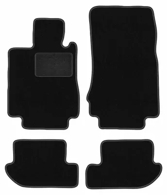 Imagen del producto de Alfombrillas de moqueta para Mercedes CL W215 1999-2006 (cupé) – juego de 4 piezas, negras, a medida – Wielganizator LUX
