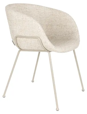 Produktbild von Zuiver Feston Esszimmerstuhl mit Armlehnen Beige - 2 er Set