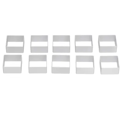 Produktbild von 10Pcs/Set Edelstahl Mond Kuchen Form Set Kekse Kekse Ausstecher DIY Backen Form SetQuadrate