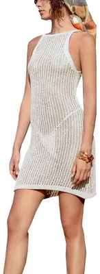 Produktbild von Strick Cardigan Tunika Kleid Elegante Häkel Strand Cover-Up