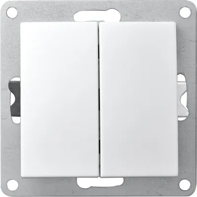 Produktbild von Wechselschalter McPower ''Cup'', 2-fach, 250V/10A, UP, weiß, poliert / Hochglanz