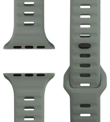 Obrázek produktu pro Sportovní silikonový náramek pro Apple Watch Ultra/SE/10/9/8/7/6/5/4/3/2/1, kompatibilní s velikostmi 42/44/45/46/49 mm - barva: grafitová šedá