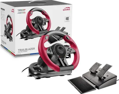 Produktbild von speedlink SL-450500-BK speedlink TRAILBLAZER Lenkrad- und Pedale-Set