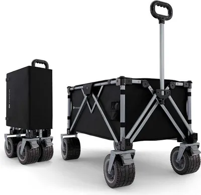 Produktbild von Kinderkraft ROLLSTER Transportwagen klappbar, geländetauglich, bis 100 kg Belastung, Schwarz