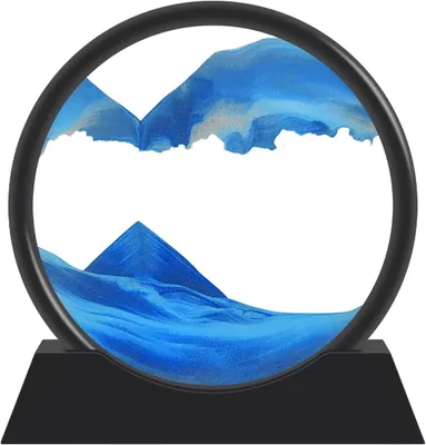 Productafbeelding van Zandkunst Decoratie - Dynamisch Landschap - Ontspanning Thuis - 360 Graden Draaibaar - 20 x 20 cm - Meerkleurig