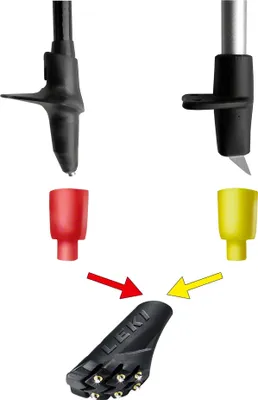 Image de Leki Nordic Walking Pads "Silent Spike", Pour Exel, Axess, etc.
