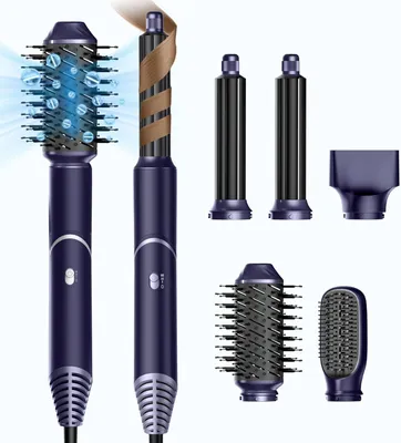 Produktbild von 5in1 Airstyler mit 60,000U/min Föhn Multifunktional Heißluft Lockenwickler Rundbürstenföhn Warmluftbürste Hairstyler Airbürste Lockenbürste Föhnbürste