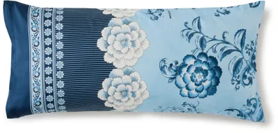 Produktbild von Bassetti Satin-Kissenhülle einzeln Paraggi Farbe BLAU B1 Größe 40x80