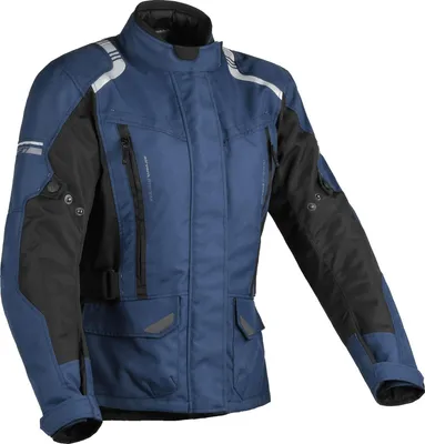 Zdjęcie produktu dla DIFI Navigator Aerotex, wodoodporna damska kurtka motocyklowa z materiału tekstylnego, kolor niebieski/czarny, rozmiar M