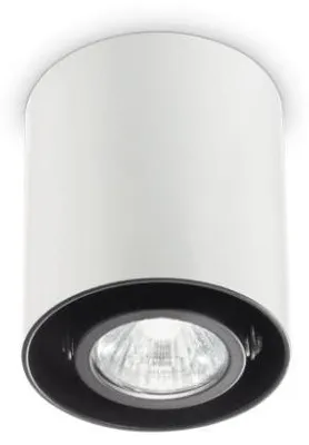 Image de Plafonnier moderne Mood Round Aluminium Blanc 1 Lumière Gu10 7W 3000K D9Cm