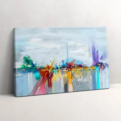 Produktbild von Abstrakte Brücke – Leinwandbild Wandbild – 60x40 cm – Leinwandbilder – Wandbilder – Schlafzimmer – Flur