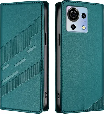 Produktbild von Hülle für ZTE Blade V50 Vita, Kunstleder Brieftaschen Handyhülle mit Kartenfach und Standfunktion Grün