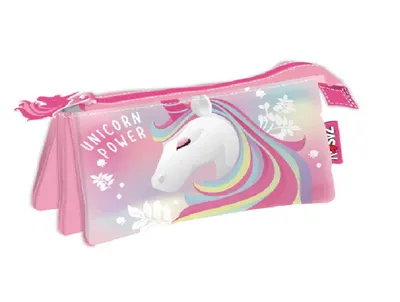 Produktbild von Einhorn Unicorn 3fach Mäppchen Federtasche Kulturbeutel Kosmetiktasche