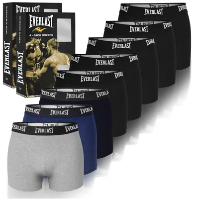 Productafbeelding van EVERLAST Heren Ondergoed, 8-pack Katoenen Boxershorts, Kleurenmix, Maat M
