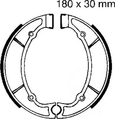 Zdjęcie produktu dla Szczęki Hamulcowe Moto Yamaha Rd 250 A/B/C (75-77)