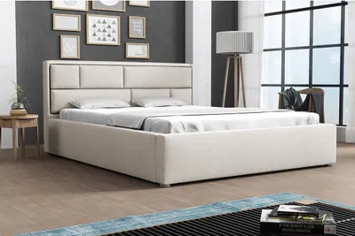 Obrázok produktu pre Manželská posteľ s roštom 200x200 IVENDORF 2 - krémová