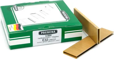 Produktbild von Prebena E32CNKHA Heftklammern Typ E 32 mm aus Stahl verzinkt geharzt - 4600 Stück