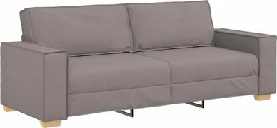 Image de Canapé 3 places vidaXL, taupe, 220 cm, tissu