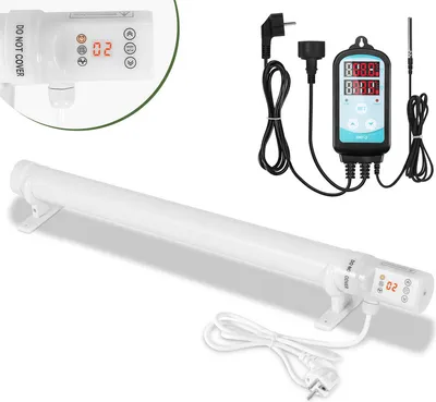 Zdjęcie produktu dla Ogrzewanie szklarni Jayseuw, 120W, z cyfrowym kontrolerem temperatury 3000W, elektryczna grzałka, biała, do szklarni. Elastyczny montaż