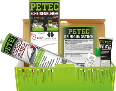 Produktbild von Petec Scheibenkleber-Set Montage von Front- Heck- & Seitenscheiben 310ml 83333