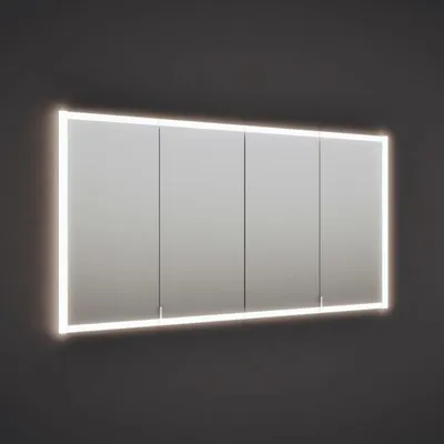 Produktbild von burgbad rl20 Spiegelschrank 161 cm, mit Klarglas Lichtrahmen für Wandeinbau
