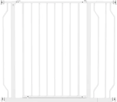 Produktbild von Hundeschutzgitter,Absperrgitter,Zwei-Wege-Öffnung,WandhalterungmitDruckknöpfen,verstellbarvon75cmbis95cm,Weiß