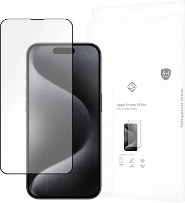 Produktbild von Schutzfolie Apple iPhone 15 Pro - Panzerglas - Cazy - Schwarz