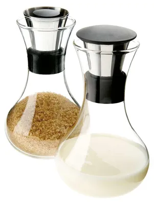 Milch- und Zucker-Set, Borosilikatglas, 0,25 l, mit Deckel