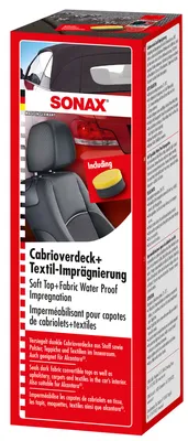 Produktbild von Sonax Cabrioverdeck + Textil-Imprägnierung, Auto, Dichtungsmittel, Flasche, Flüssigkeit, Rot, 75 ml