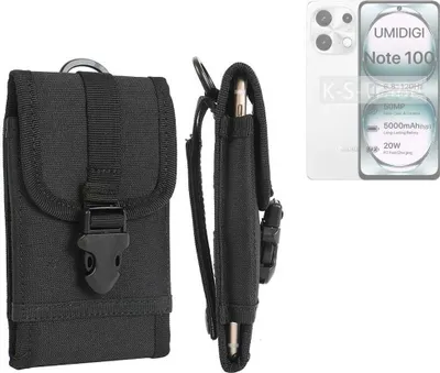 Produktbild von K-S-Trade Holster Handy Hülle kompatibel mit UMIDIGI Note 100 Holster Handytasche Gürtel Tasche Schutz Hülle Robust Outdoor schwarz
