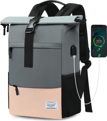 Produktbild von Grosser Reise-Rucksack für Frauen, Laptop-Rucksack für Frauen, unier Rolltop-Rucksack, wasserdichter Rucksack für Herren