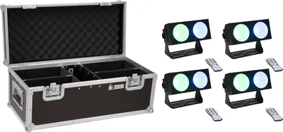 Obrázek produktu pro EUROLITE Set 4x LED CBB-2 COB RGB Strip + pouzdro (20000809)