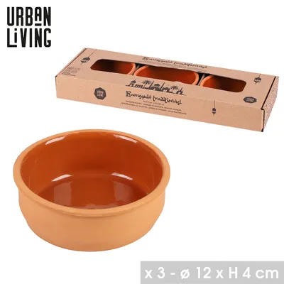 Produktbild von Urban Living 3 Stück Terracotta-Schalen ? 12 x 4 cm 53904