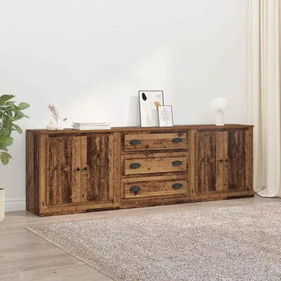 Produktbild von vidaXL Sideboards 3 pcs Altholz 210 x 35,5 x 67,5 cm Holzwerkstoff