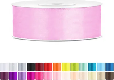 Produktbild von Satinband 25mm Rosa - 25 Meter Rolle Geschenk- & Schleifenband