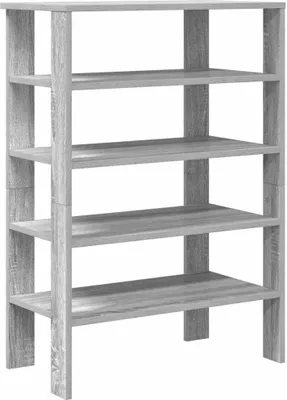 Image de Étagère à chaussures sonoma gris 61x32x87,5 cm bois ingénierie