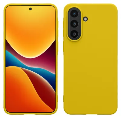 Produktbild von kwmobile Hülle für Samsung Galaxy A57 5G TPU Case - Handyhülle unterstützt kabelloses Laden, flexible Schutzhülle, gummiertes Cover in Strahlend Gelb