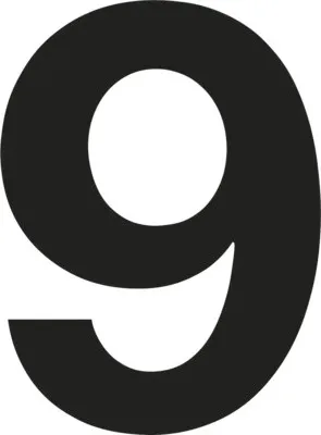 Produktbild von Klebeziffer "9" schwarz 35 mm